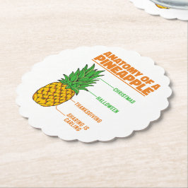 Posavasos De Papel Anatomía De La Familia Guay De Amantes De La Piña