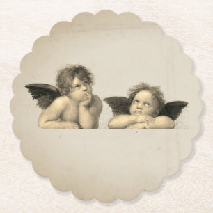Posavasos De Papel Angels ángel Raphael - Vintage - shabby chic -