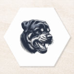 Posavasos De Papel Angry Rottweiler Dog – Bold Guard Dog Artwork<br><div class="desc">Angry Rottweiler Dog – Bold Guard Dog Artwork</div>