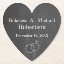 Anillos de bodas de la pizarra personalizados