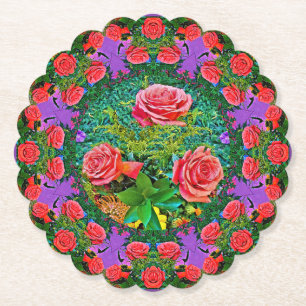 Posavasos De Papel Anillos rosas