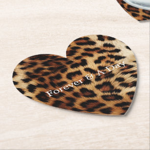 Posavasos De Papel Animal de leopardo de las cremas marrones