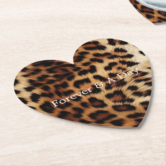 Posavasos De Papel Animal de leopardo de las cremas marrones (En perspectiva)