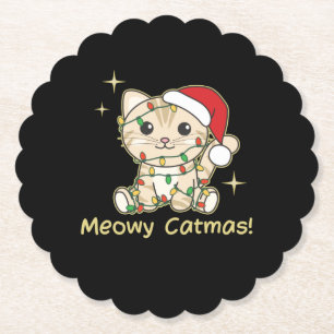 Posavasos De Papel Animales de gatos Navidades se burlan de gatos y m