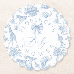 Posavasos De Papel Animales de Safari Toile de Jouy