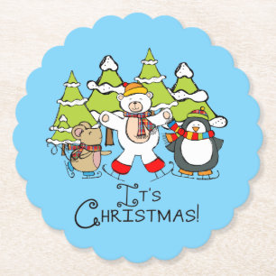 Posavasos De Papel Animales son Navidades