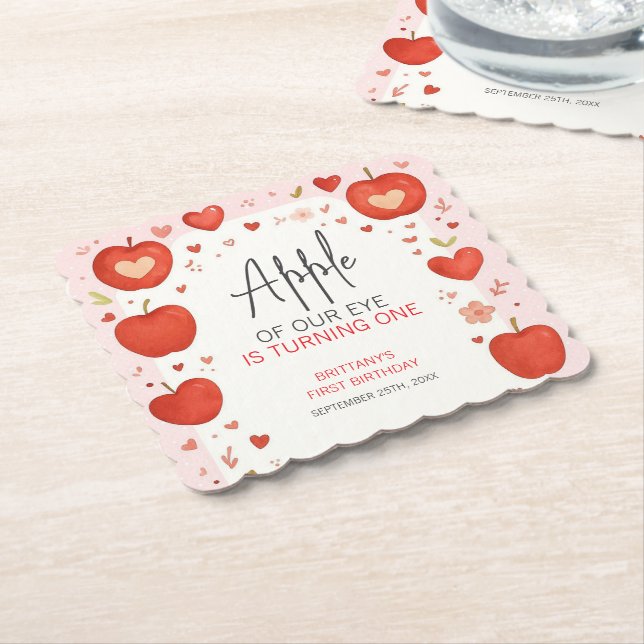 Posavasos De Papel Aniversario de la caída de la manzana de nuestro o (En perspectiva)