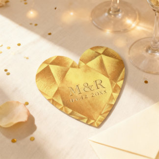 Posavasos De Papel Aniversario del Boda del Corazón de la Citrina de 