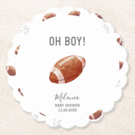 Posavasos De Papel Anotaciones de watercolor fútbol americano  baby s