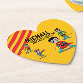 POSAVASOS DE PAPEL ANTI-STRESS KIDS HERO SUPERHERO POWER 