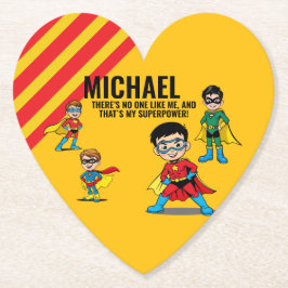 POSAVASOS DE PAPEL ANTI-STRESS KIDS HERO SUPERHERO POWER