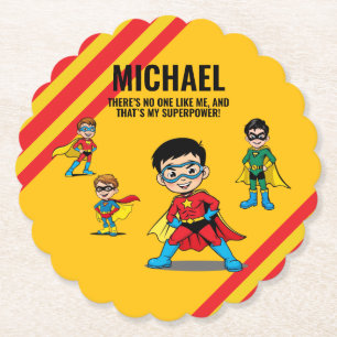 POSAVASOS DE PAPEL ANTI-STRESS KIDS HERO SUPERHERO POWER 