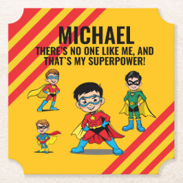 POSAVASOS DE PAPEL ANTI-STRESS KIDS HERO SUPERHERO POWER