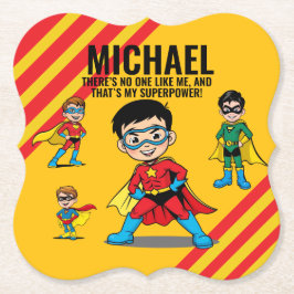 POSAVASOS DE PAPEL ANTI-STRESS KIDS HERO SUPERHERO POWER TEAM