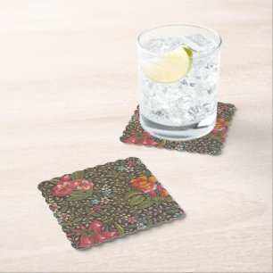Posavasos De Papel Antiguo toile francés de Jouy ramas florales de lo