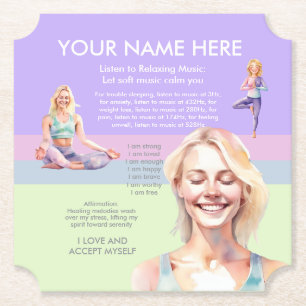 POSAVASOS DE PAPEL ANTISTRESS CALM SIP CALM PASTEL YOGA ZEN