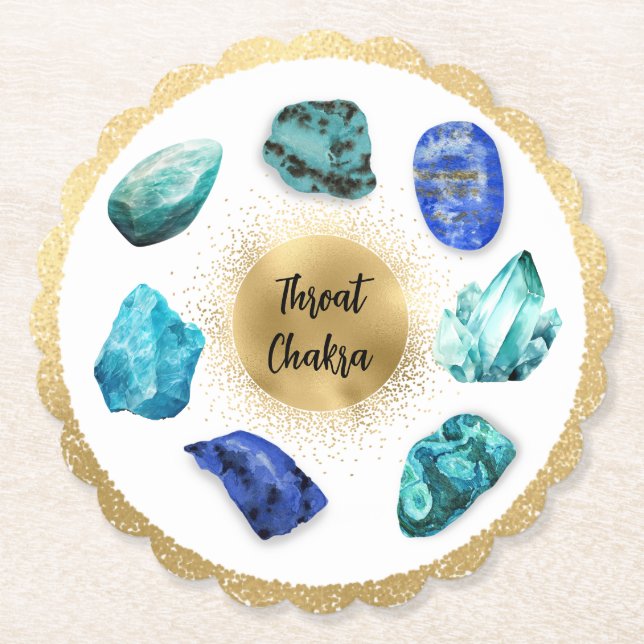 Posavasos De Papel *~* AP64 Emoto Agua Throat Chakra (Anverso)