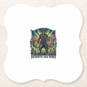 Posavasos De Papel Apocalipsis Zombie General Zombie Patriota Patriót