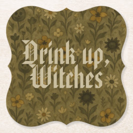 Posavasos De Papel Aquí para la bebida "Boos", brujas