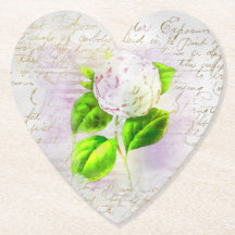 ** AR23 Floral Old Handwrit Vintage Heart