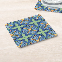 Posavasos de papel Arabesco de Pájaro Azul