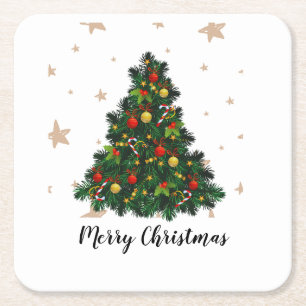 Posavasos de Papel Árbol de Navidad Muñeco de Niev