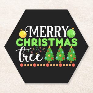 Posavasos De Papel Árbol navideño Feliz-34564