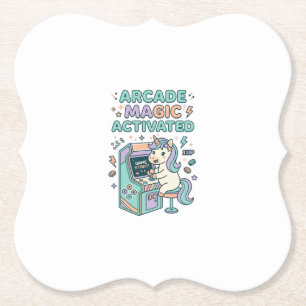 Posavasos De Papel Arcade de Unicornio Magia Activada Producto de Mod