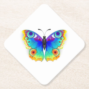 Posavasos De Papel Arcoiris mariposa Peacock Eye