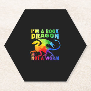Posavasos De Papel Arcos de lluvia soy un dragón de libros, no un gus