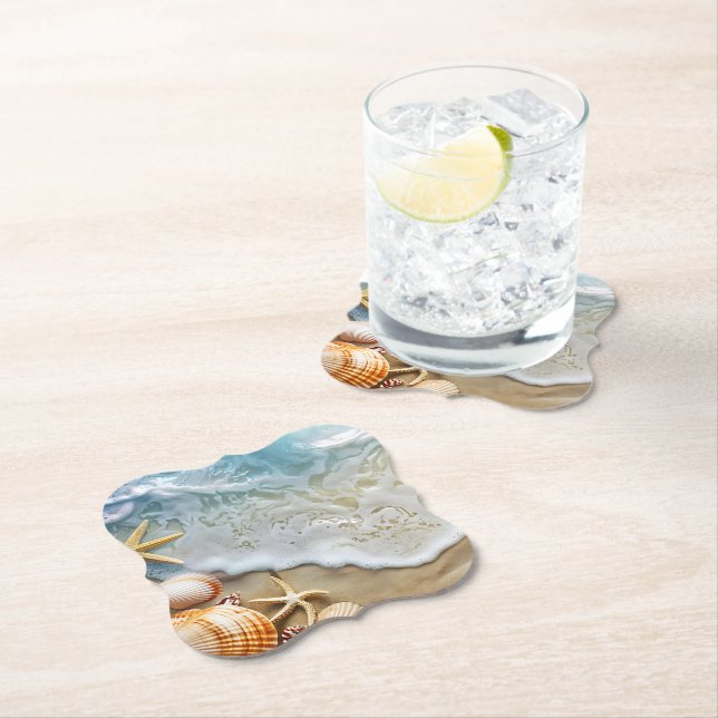 Posavasos De Papel Arena y mar (In situ)