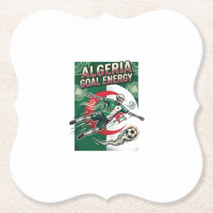 Posavasos De Papel Argelia Gol Energía Esqueleto Delantero Naciones N