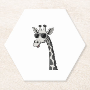 Posavasos De Papel Arte de jirafa genial para hombres mujeres niños a
