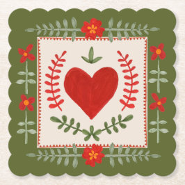 Posavasos De Papel Arte Popular Valentine