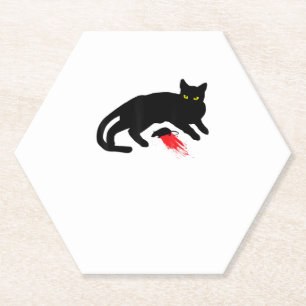 Posavasos De Papel Asesino de gato negro instantáneo Gótico de Punk d