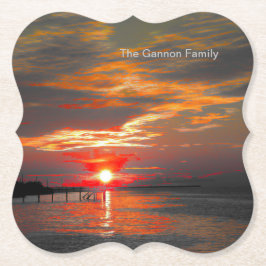 Posavasos De Papel Astras de atardecer editadas y coloridas