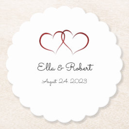 Posavasos De Papel Astras de papel de fiesta de bodas