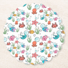 Posavasos De Papel Astras marinas de criatura, vajilla de la mesa de 