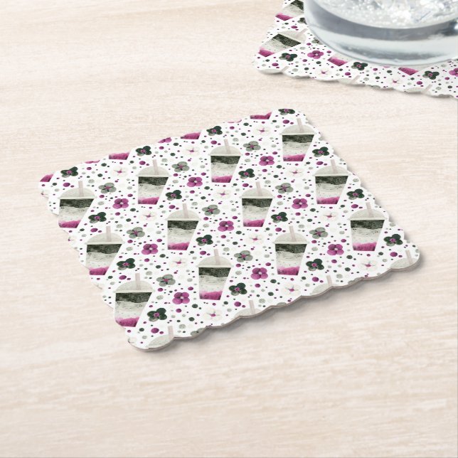 Posavasos De Papel Astratos del Orgullo Asexual (En perspectiva)