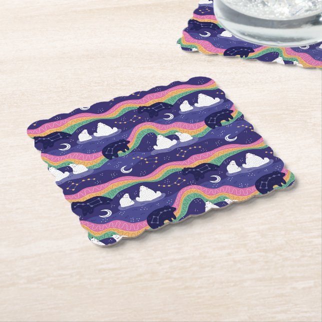 Posavasos De Papel Ataques de luz del norte (En perspectiva)