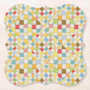 Posavasos De Papel Ataques de papel con soporte MOSAICO