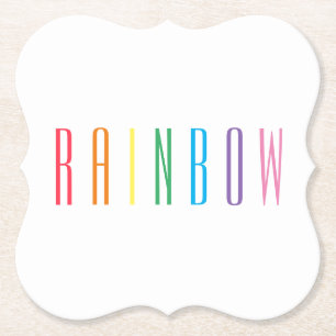 Posavasos De Papel Ataques de papel con soporte para RAINBOW