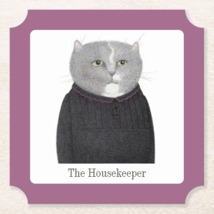 Posavasos De Papel Ataques de papel de billete CAT para HOUSEKEEPER +