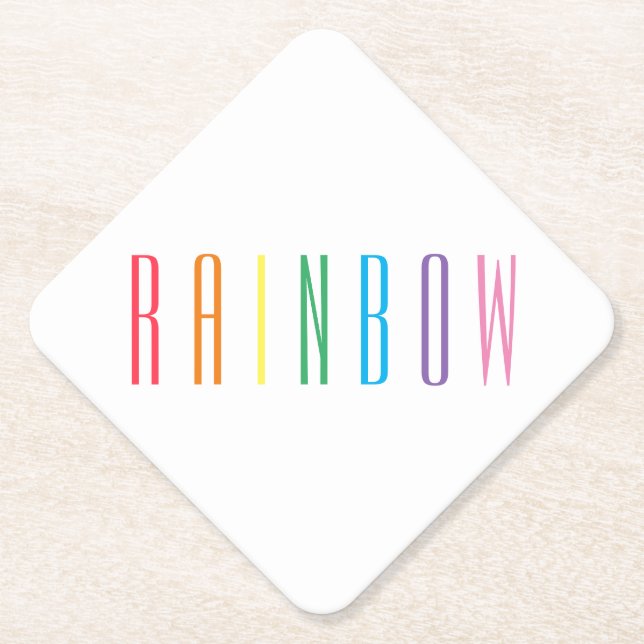 Posavasos De Papel Ataques de papel de diamante de RAINBOW (Anverso)
