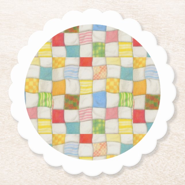 Posavasos De Papel Ataques de papel redondo con cielorraso CRAZY QUIL (Anverso)