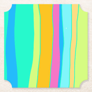 Posavasos De Papel Ataques verticales de rayas