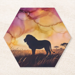 Posavasos De Papel Atardecer en la sabana