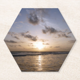 Posavasos De Papel Atardecer sobre el mar Árabe