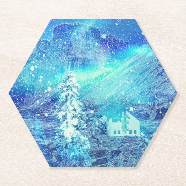 Posavasos De Papel Aurora En Valleys (Anverso)