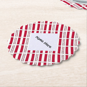 Posavasos De Papel Austria y bandera austriaca personalizada en mosai